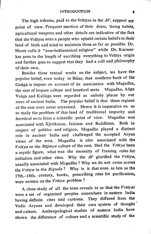 Vratyas in Ancient India